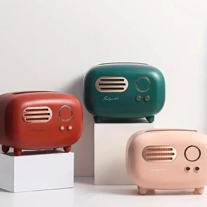 Vintage radio tissue holder