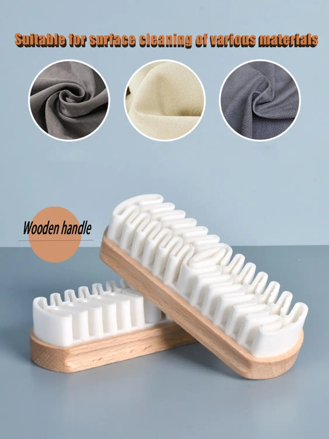 Multi-purpose leather cleaning brush