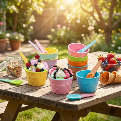 Waffle bowl ice cream set - home improvement