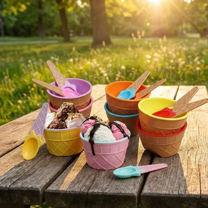 Waffle bowl ice cream set - home improvement