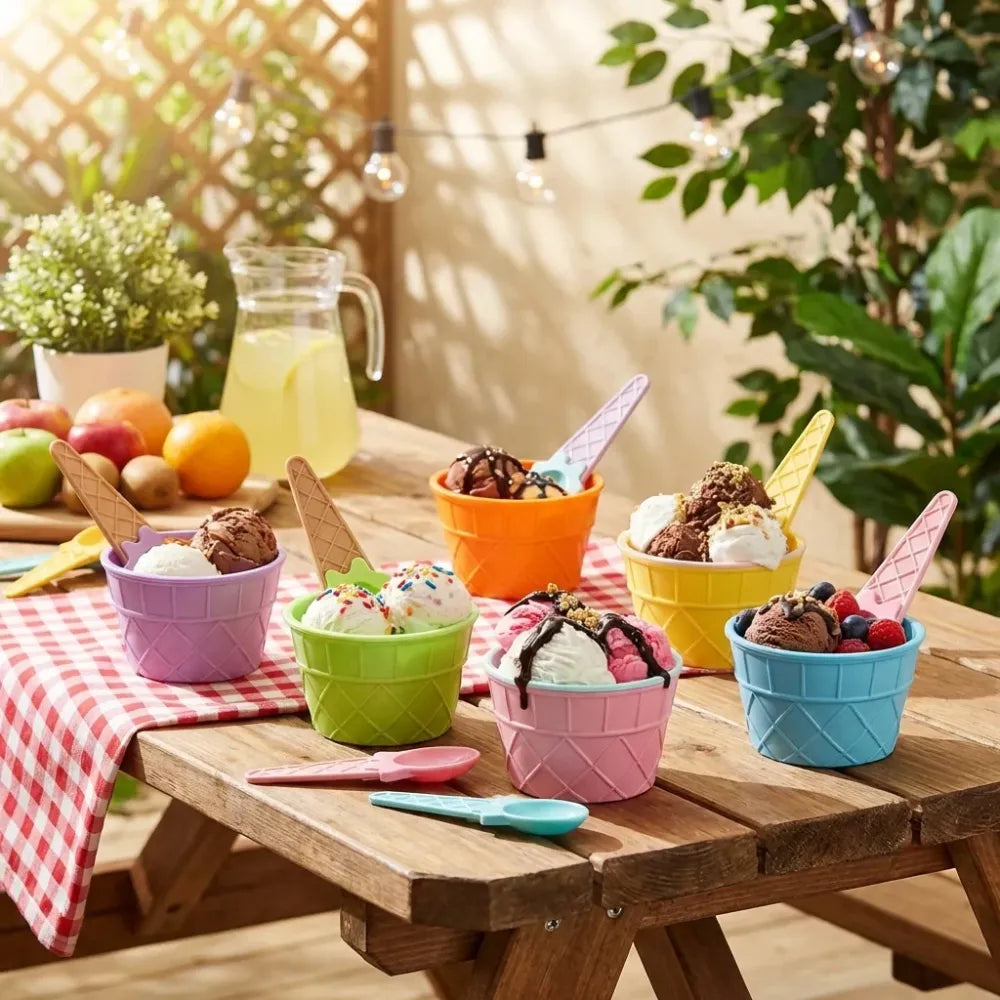 Waffle bowl ice cream set - home improvement