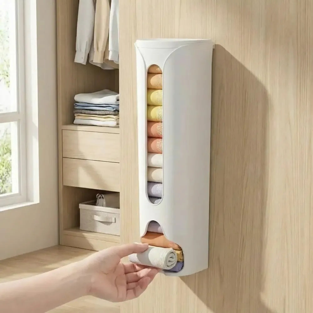 Wall-mounted cabinet storage organizer
