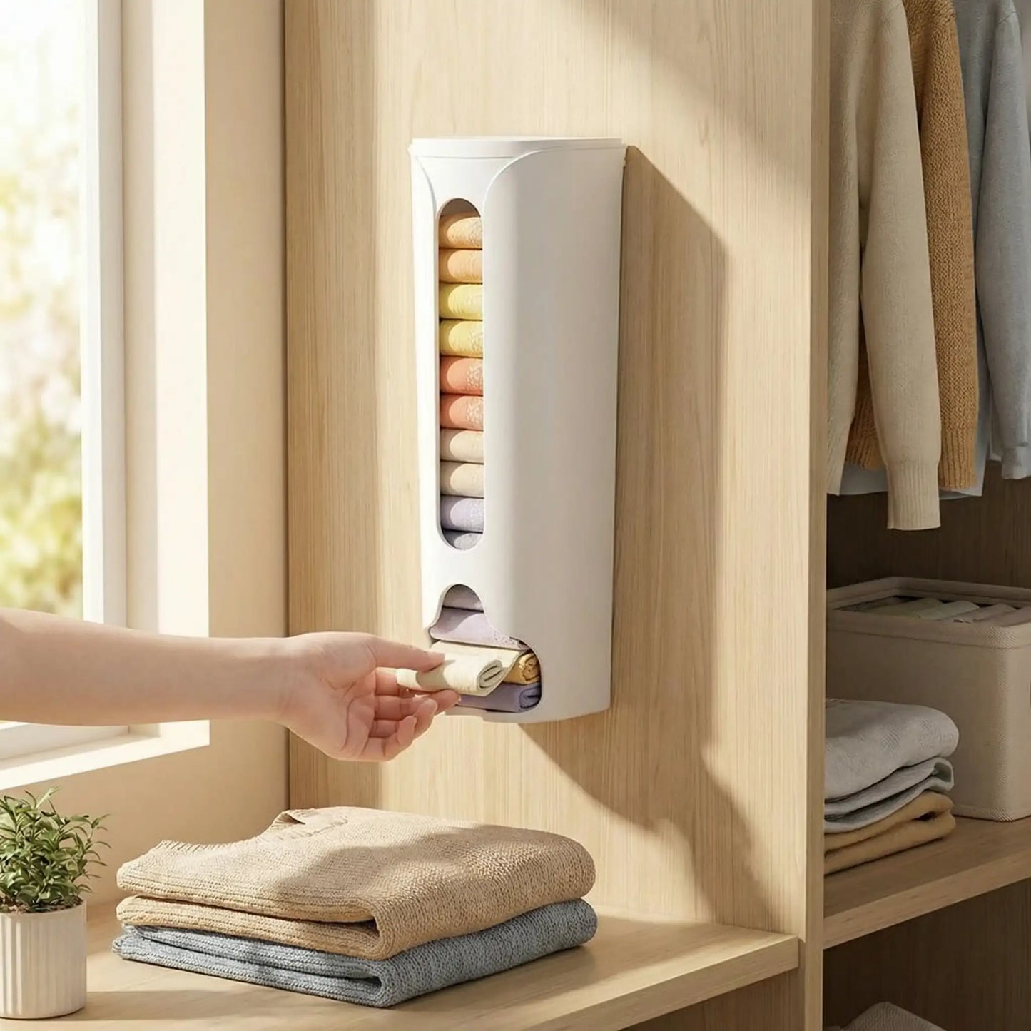 Wall-Mounted Cabinet Storage Organizer