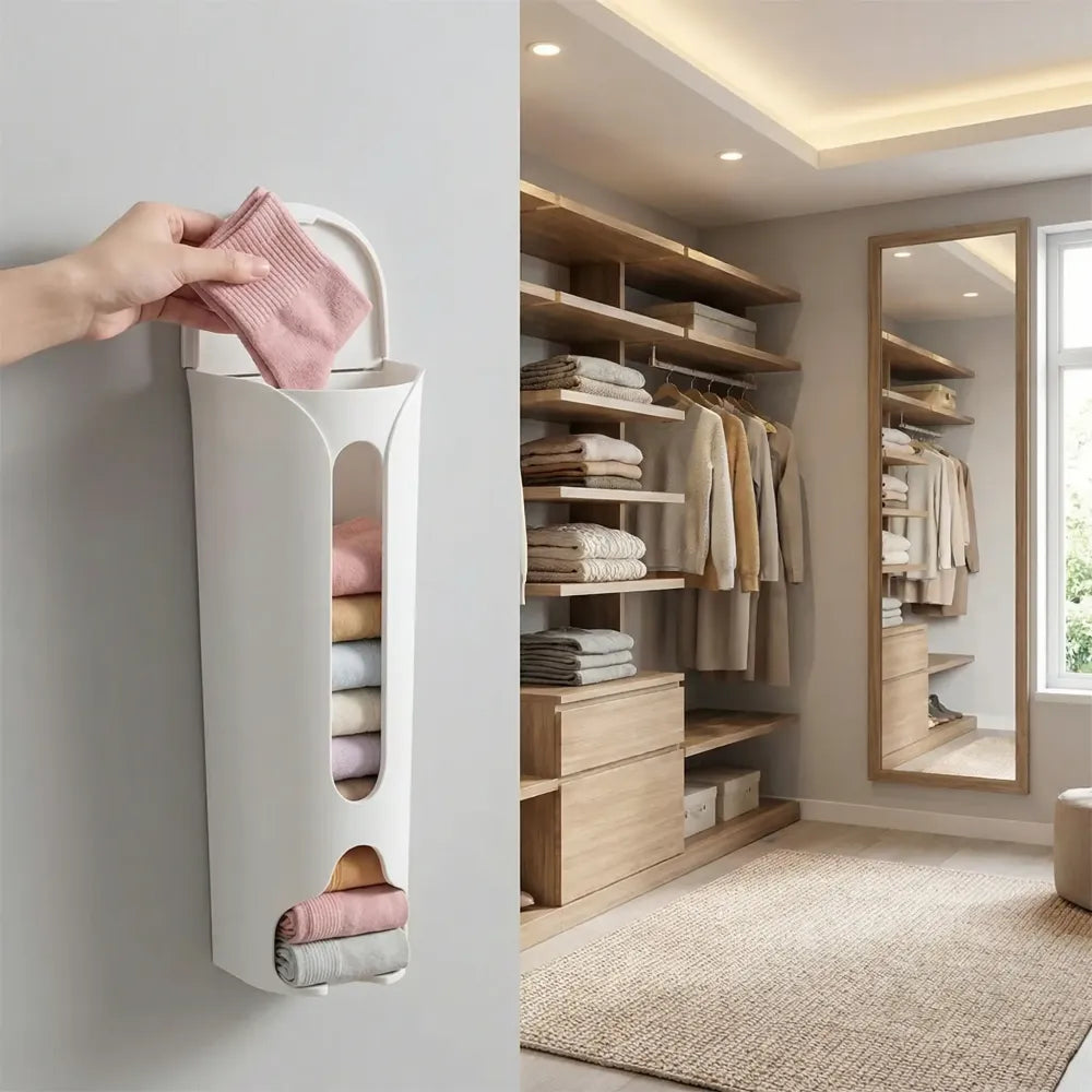 Wall-mounted cabinet storage organizer