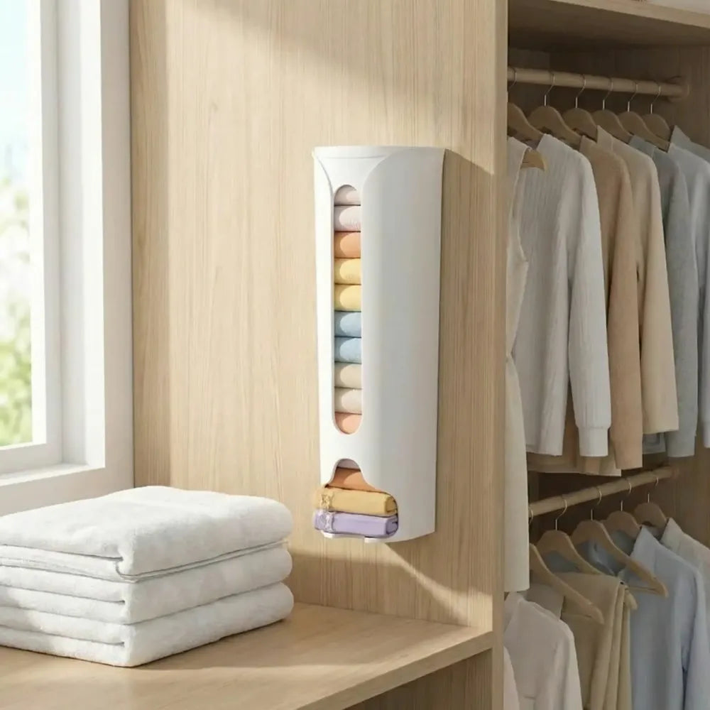 Wall-mounted cabinet storage organizer