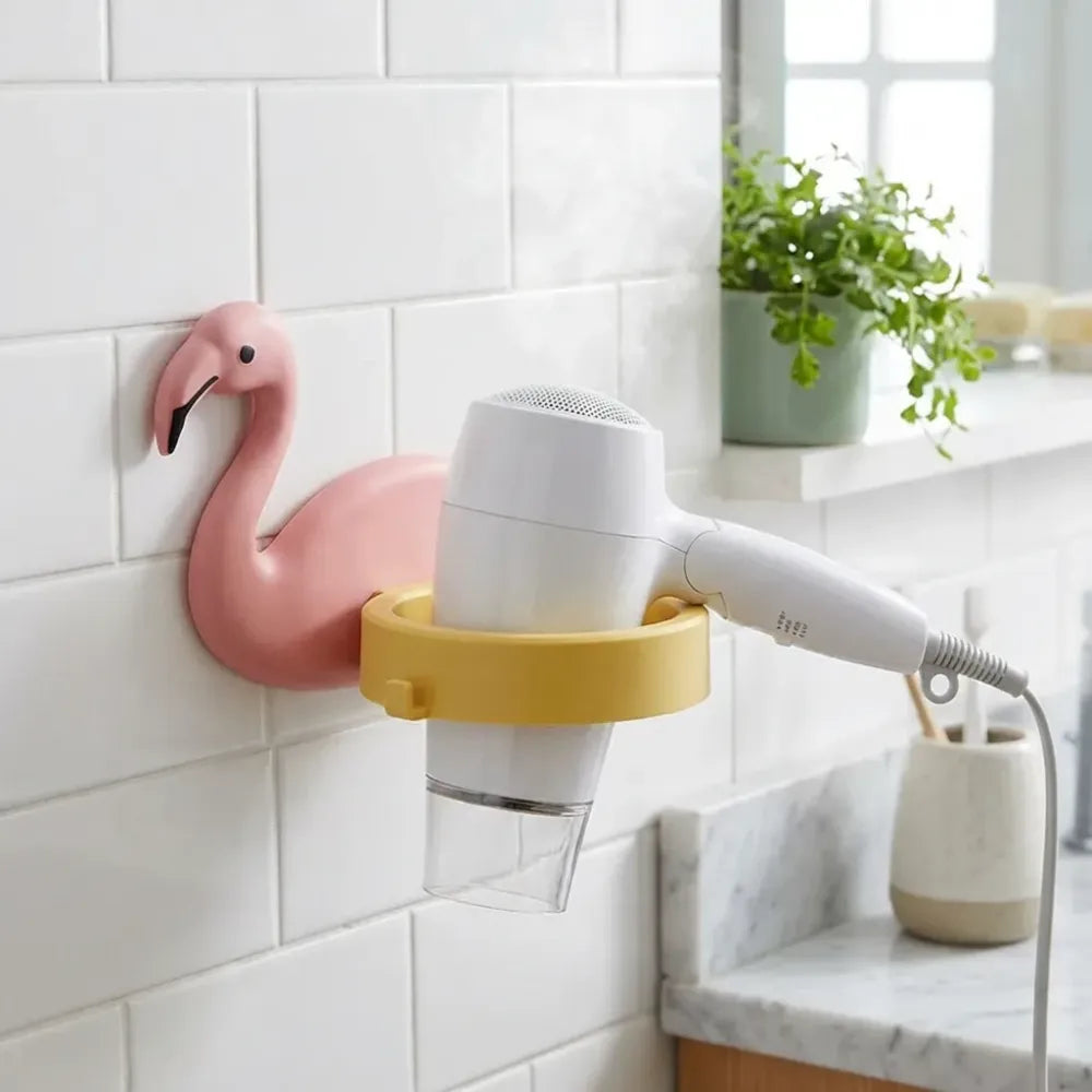 Wall-mounted hair dryer holder - home improvement