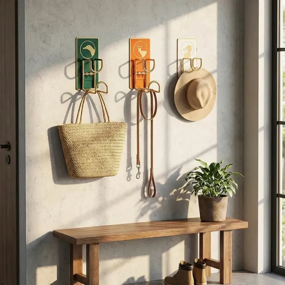 Wall mounted light hanging rack pack of 2