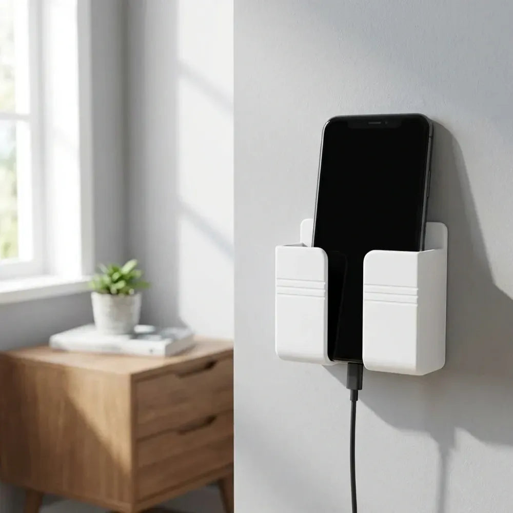 Wall mounted mobile charging holder