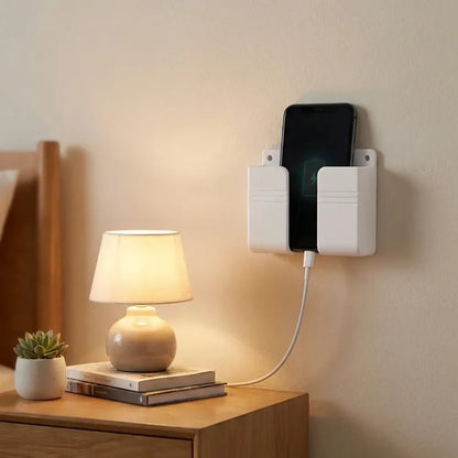Wall mounted mobile charging holder
