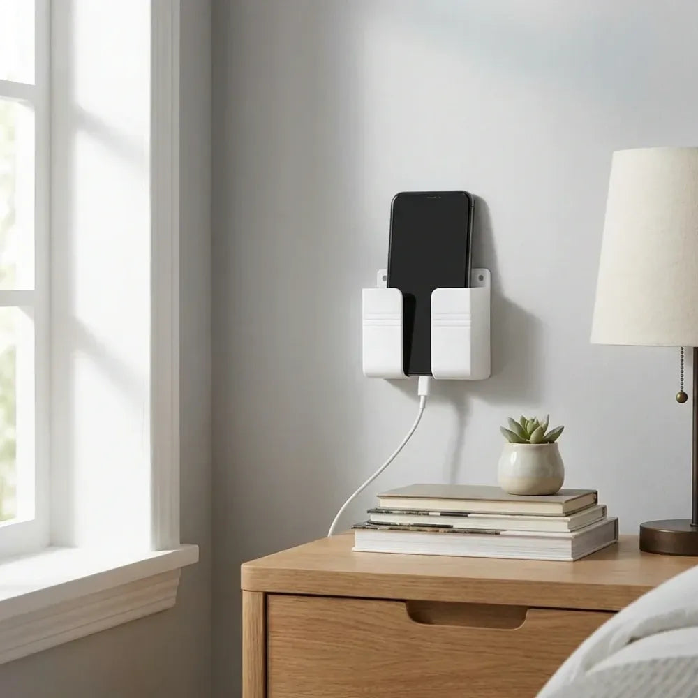 Wall mounted mobile charging holder