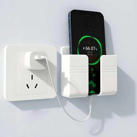 Wall mounted mobile holder with adhesive strips (pack of 4 & 8)