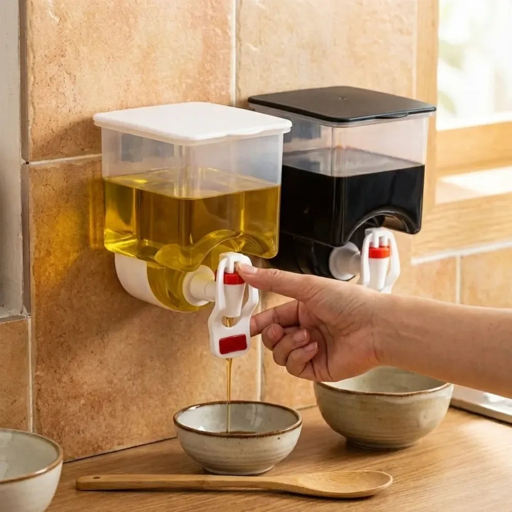 Wall-mounted oil dispenser bottle - home & kitchen
