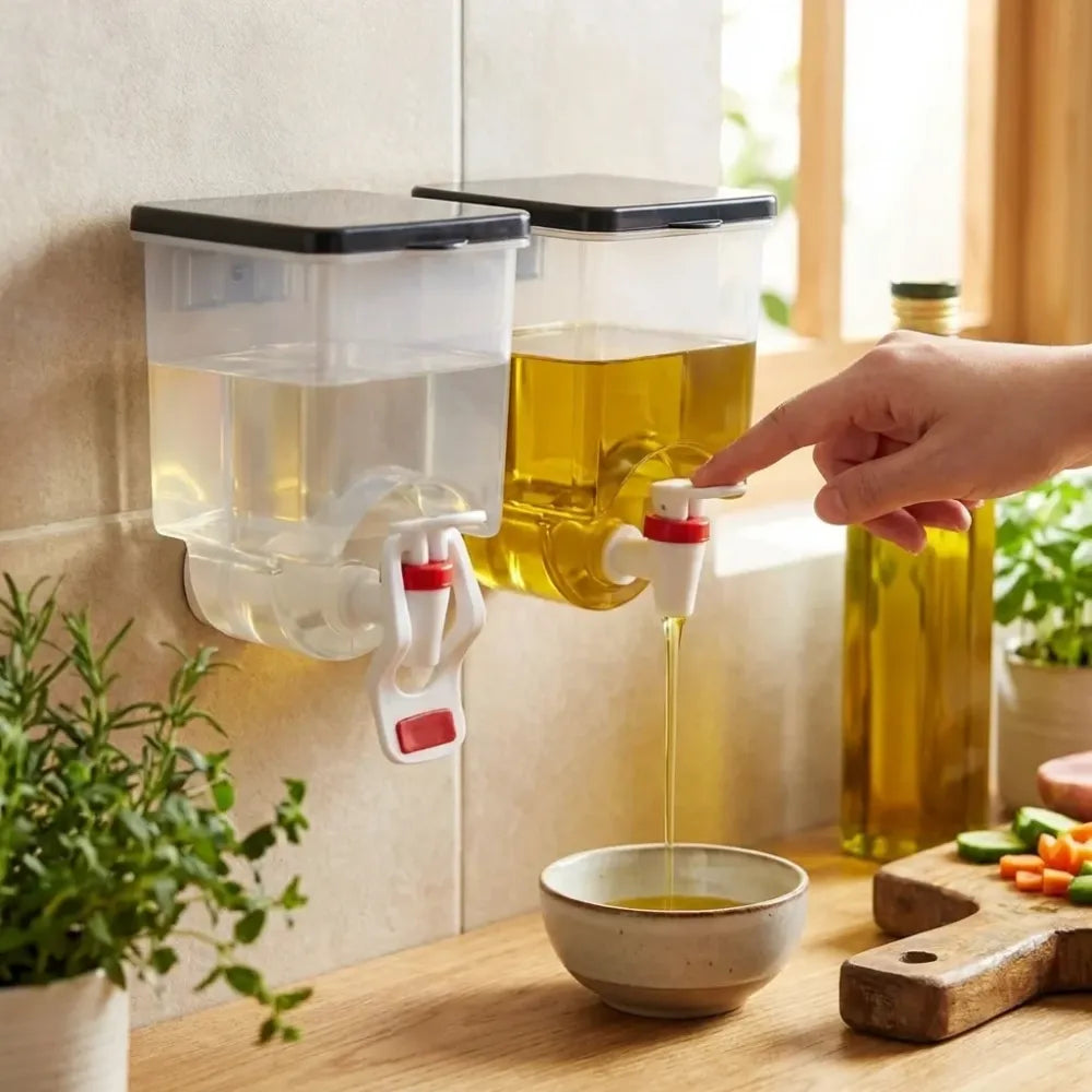 Wall-mounted oil dispenser bottle - home & kitchen