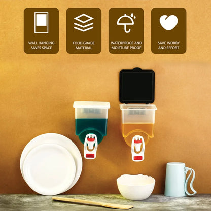 Wall-mounted oil dispenser bottle - home & kitchen