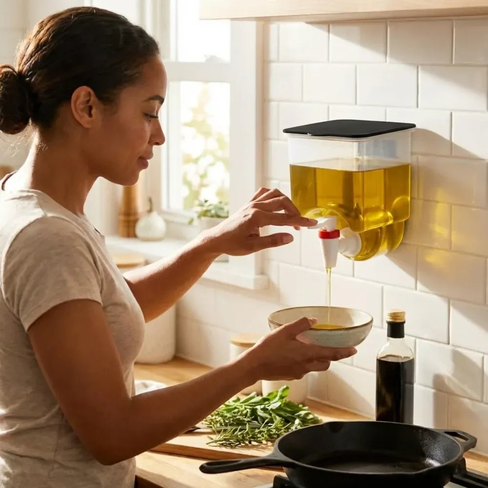Wall-mounted oil dispenser bottle - home & kitchen
