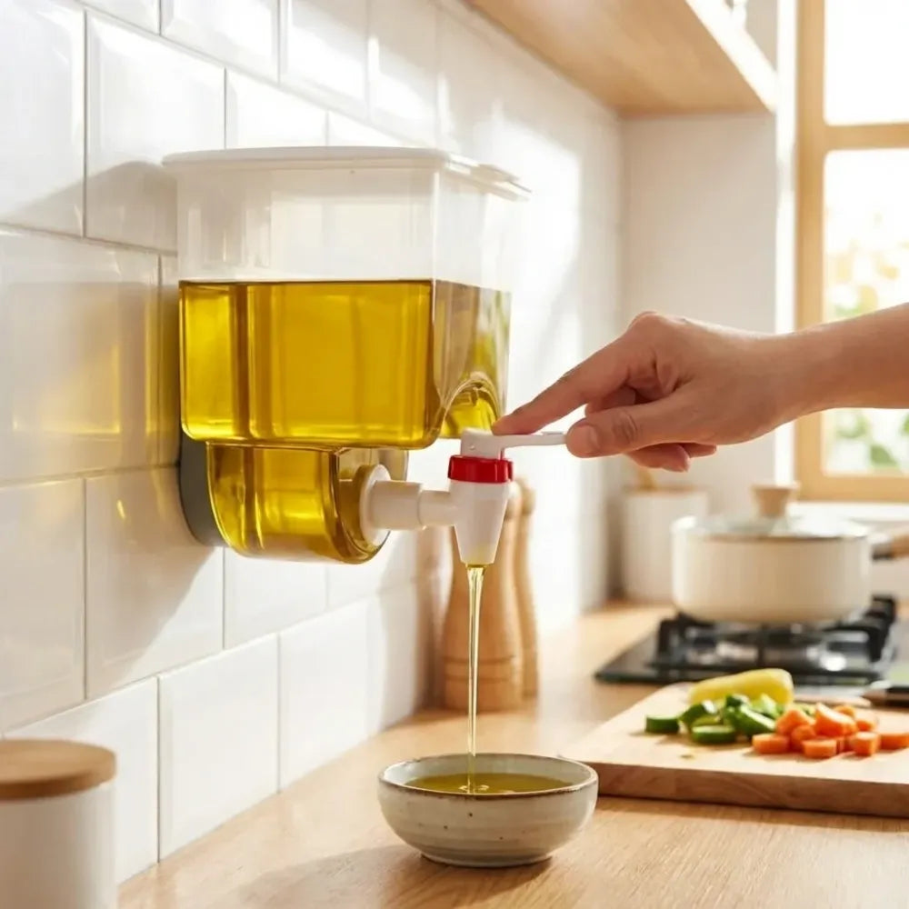 Wall-mounted oil dispenser bottle - home & kitchen