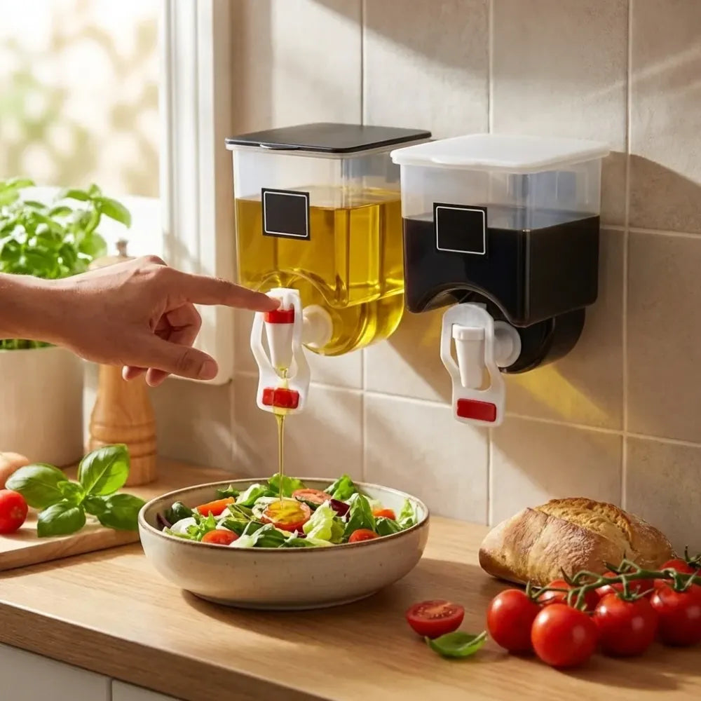 Wall-mounted oil dispenser bottle - home & kitchen