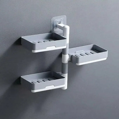 Wall mounted rotatable soap dish holder