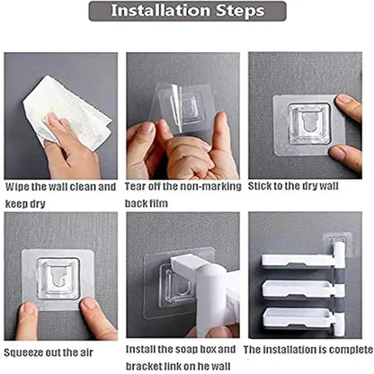 Wall mounted rotatable soap dish holder