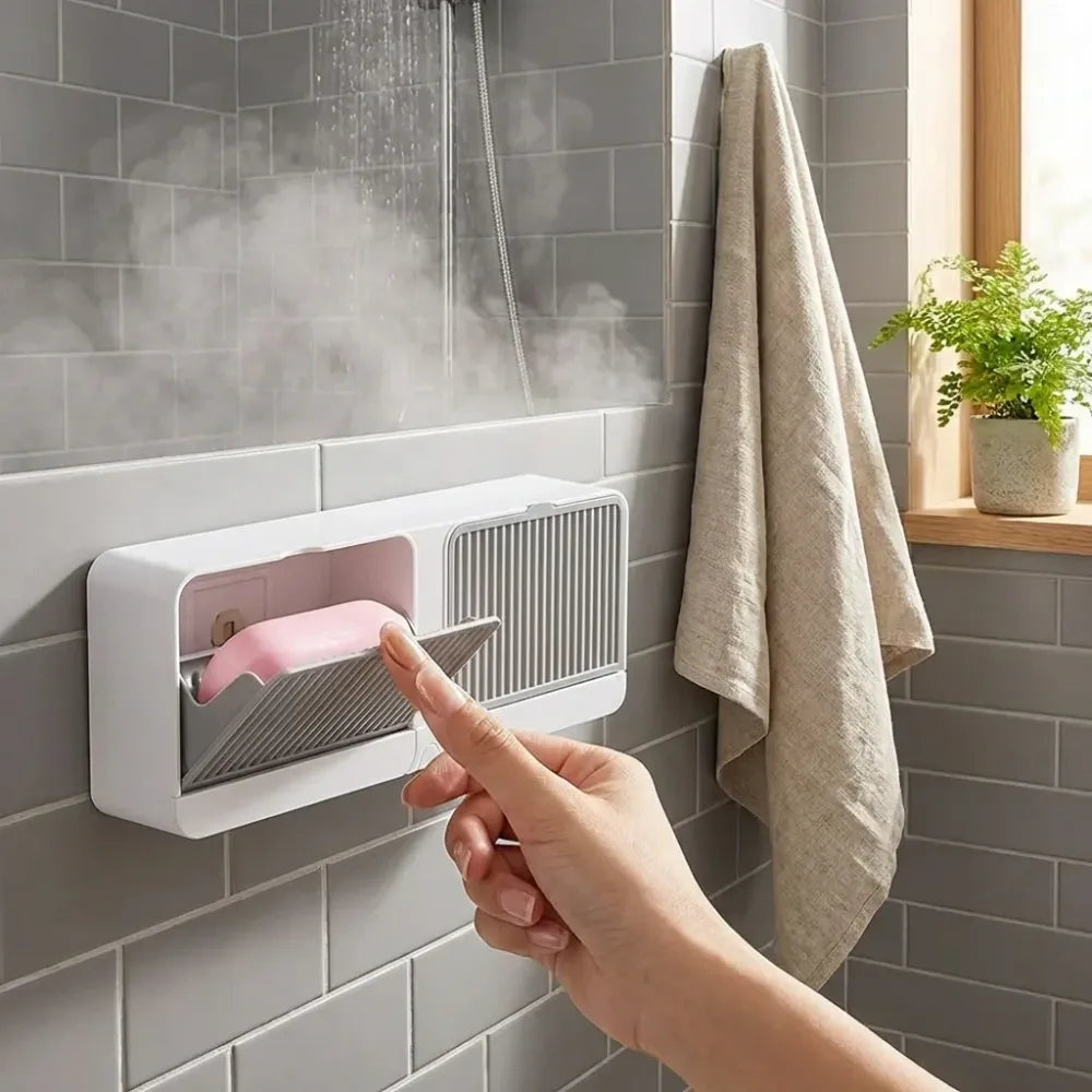 Wall mounted soap box - home essentials