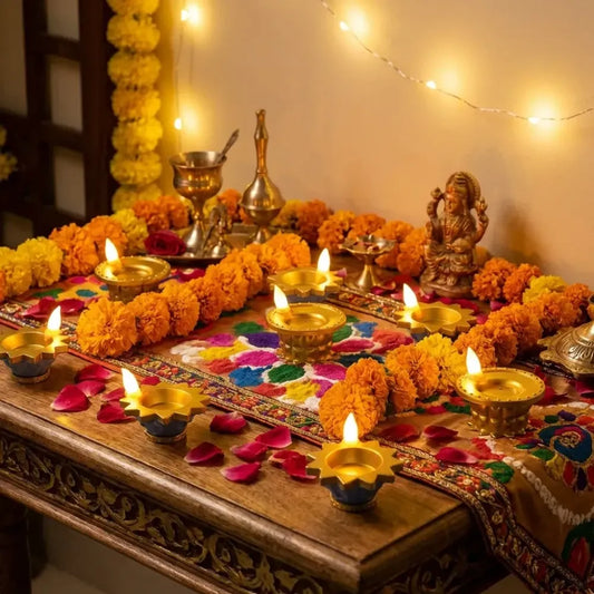 Water pouring diya led light