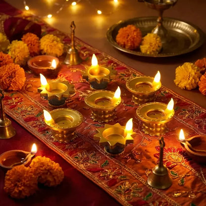 Water pouring diya led light