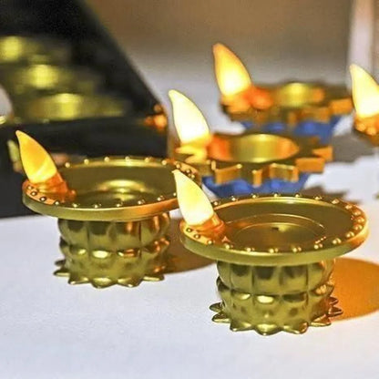 Water pouring diya led light
