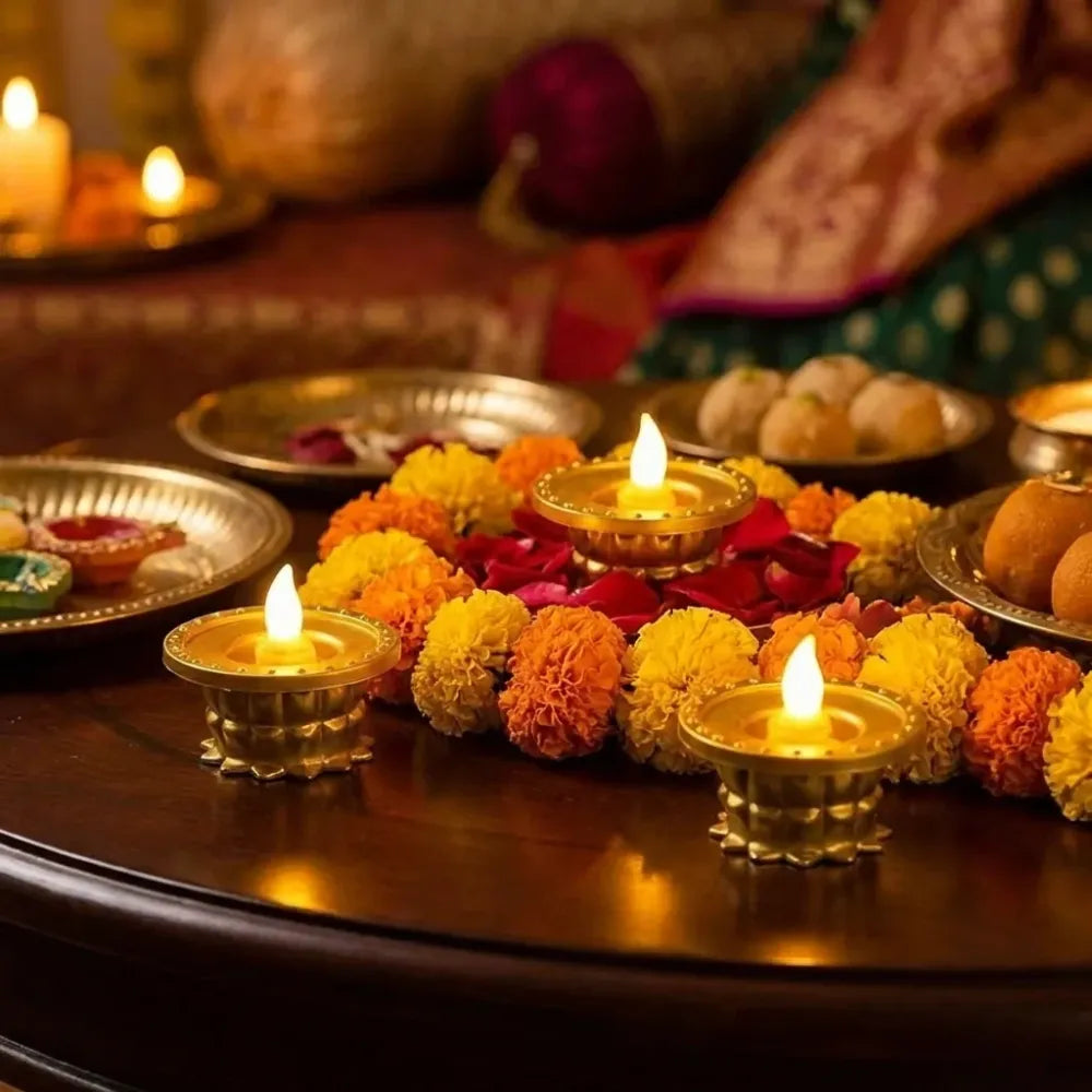 Water pouring led diya set – 12 pcs