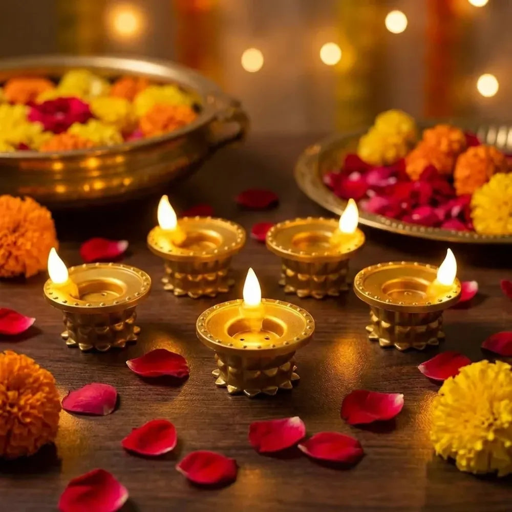 Water pouring led diya set – 12 pcs