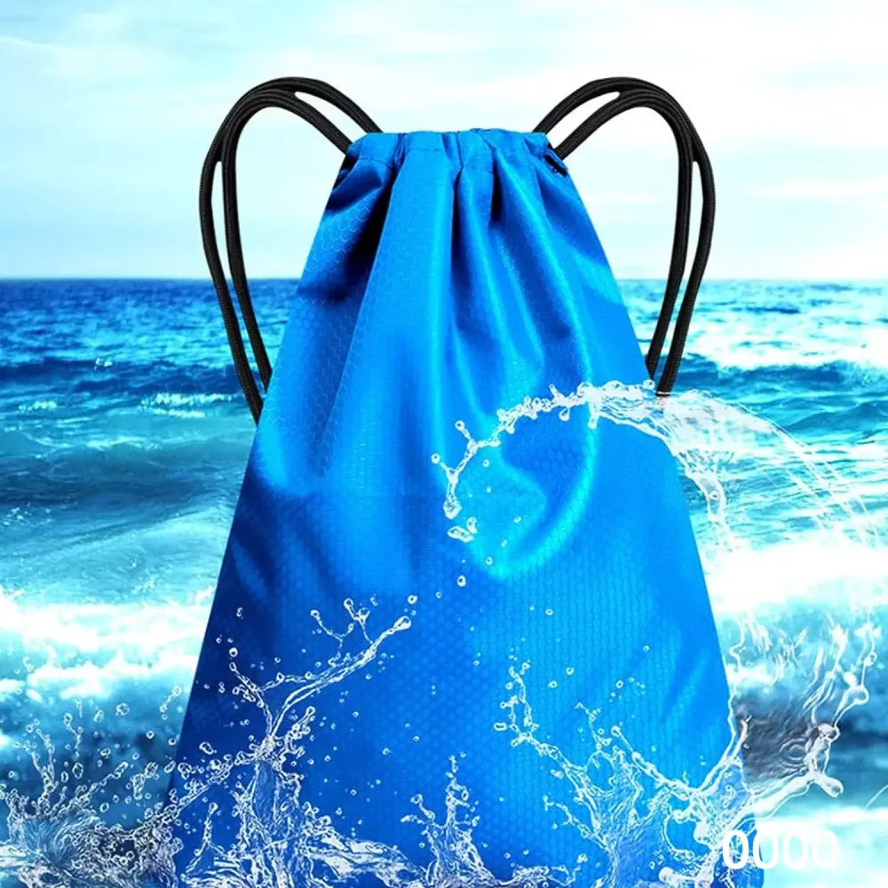 Water-resistant drawstring sports bag - home improvement
