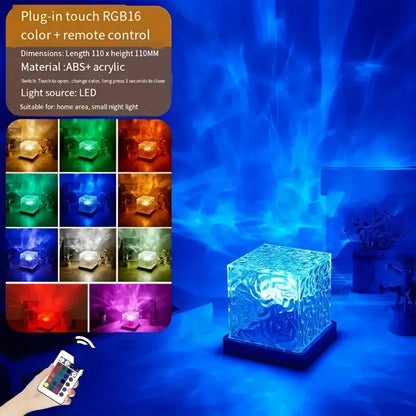 Water ripple aura night lamp