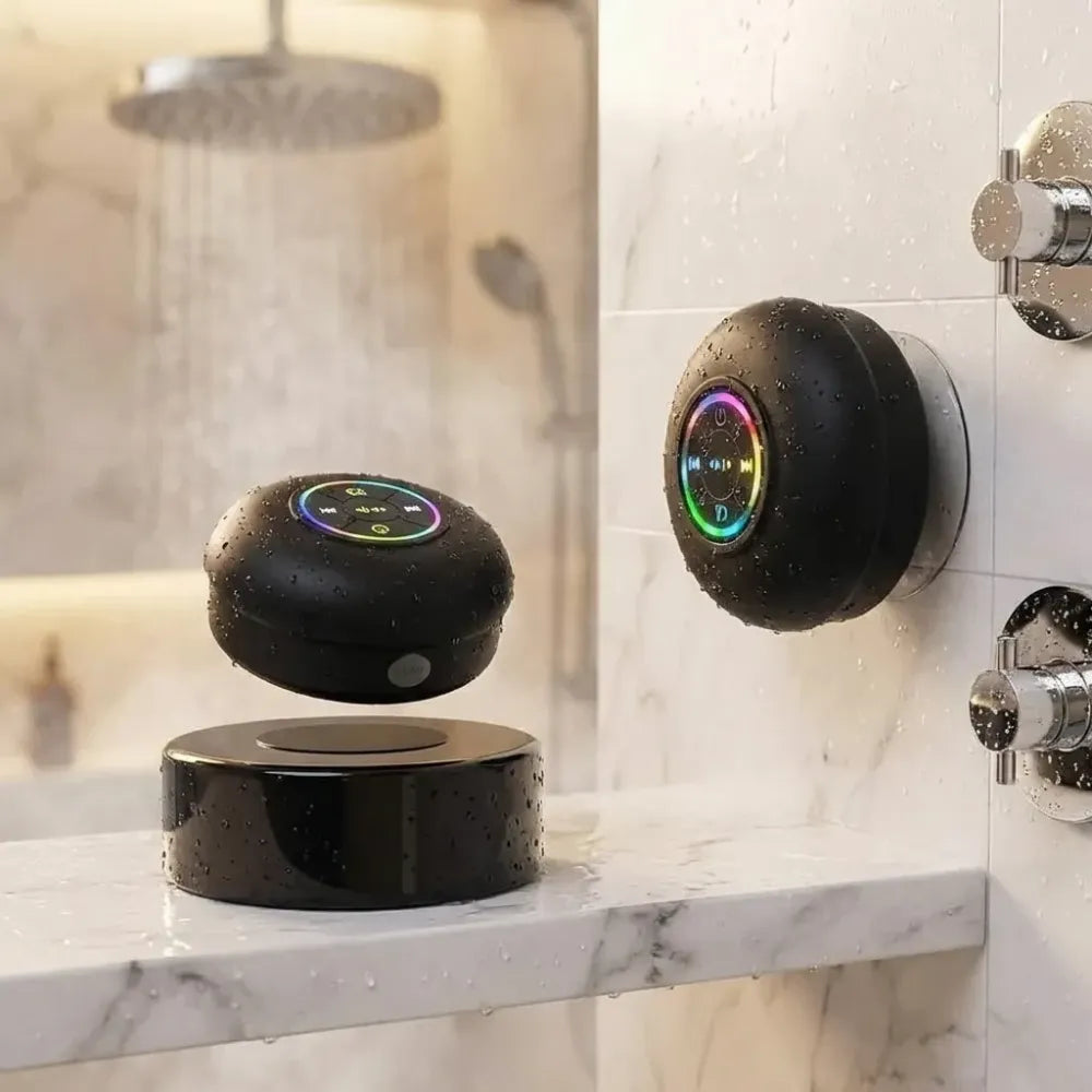 Waterproof bluetooth speaker with led