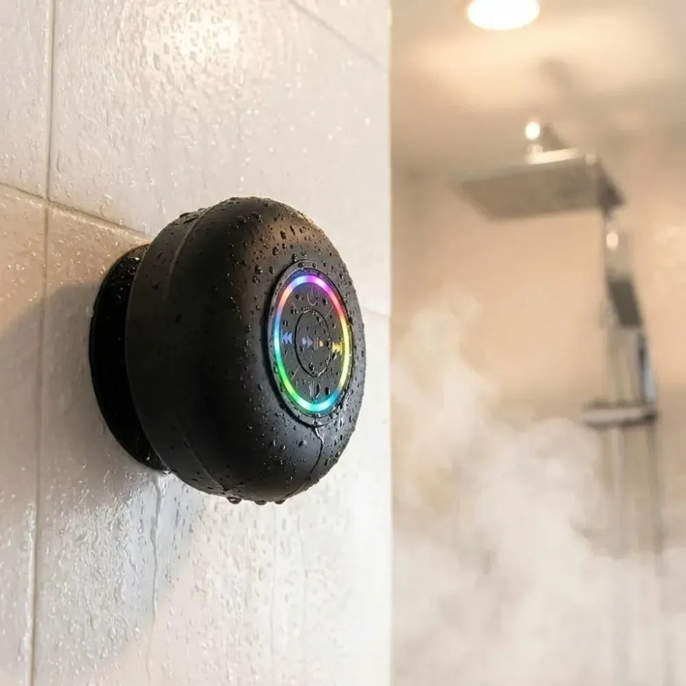 Waterproof bluetooth speaker with led