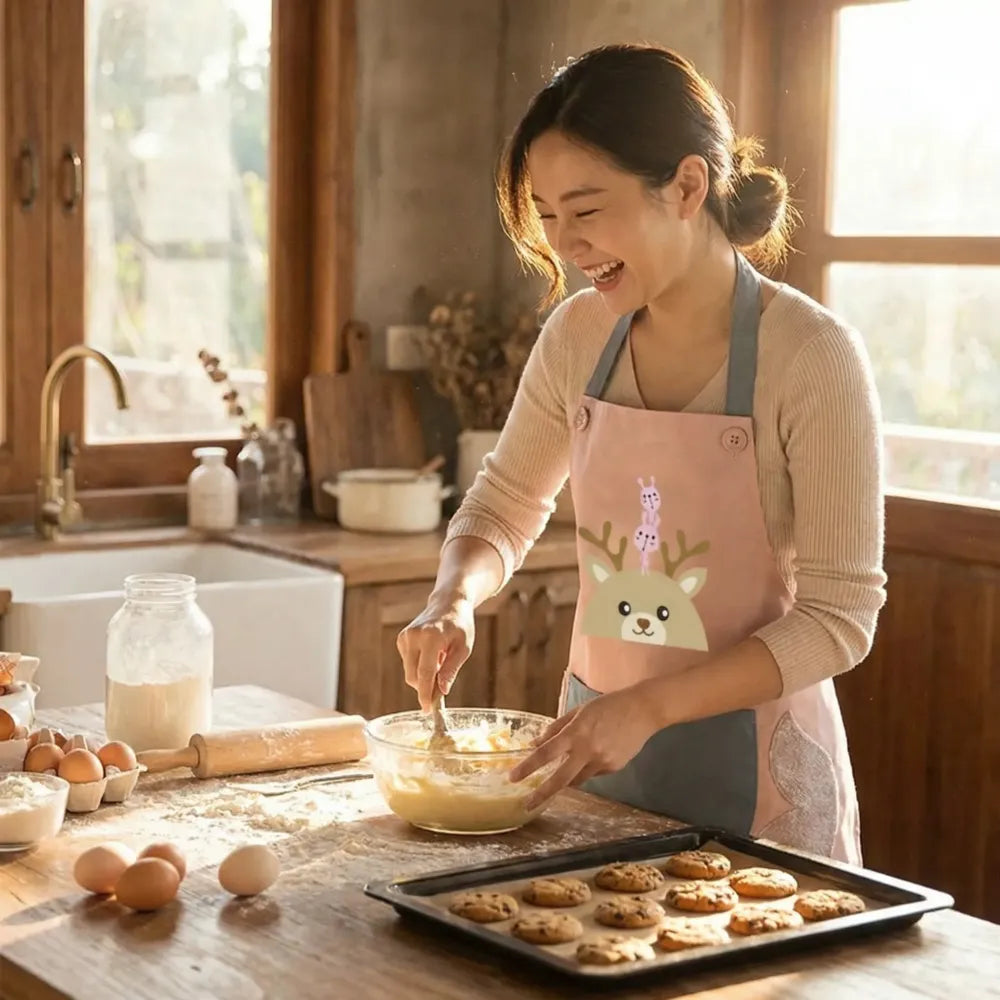 Waterproof kitchen apron with towels