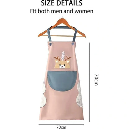 Waterproof kitchen apron with towels
