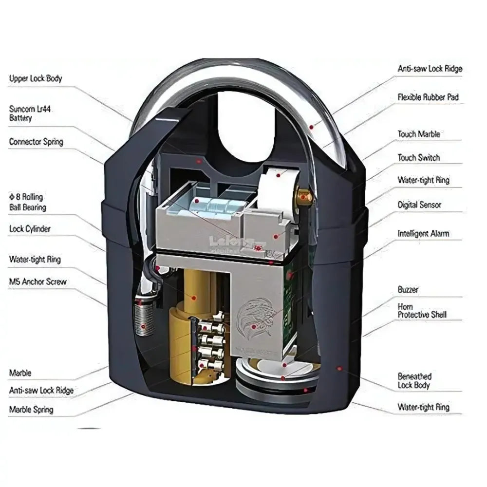 Waterproof motion sensor siren alarm lock - home improvement