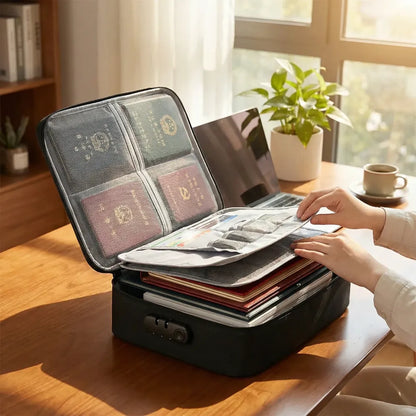 Waterproof portable document storage bag travel organizer - free size