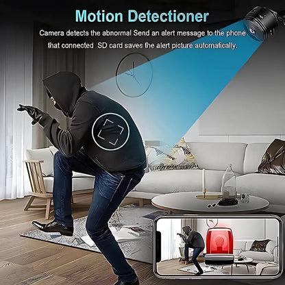 Security camera with motion detection.