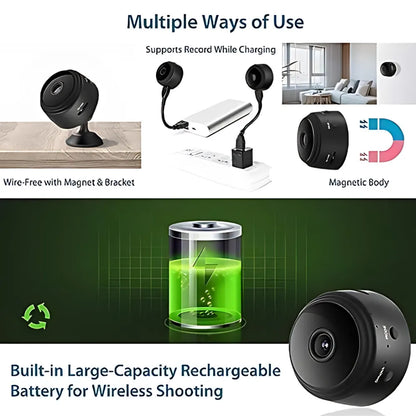 Miniature black wireless camera.