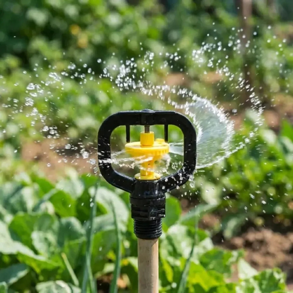 Wide-coverage rotating garden sprinkler