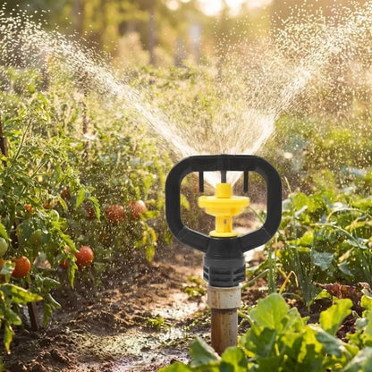 Wide-coverage rotating garden sprinkler