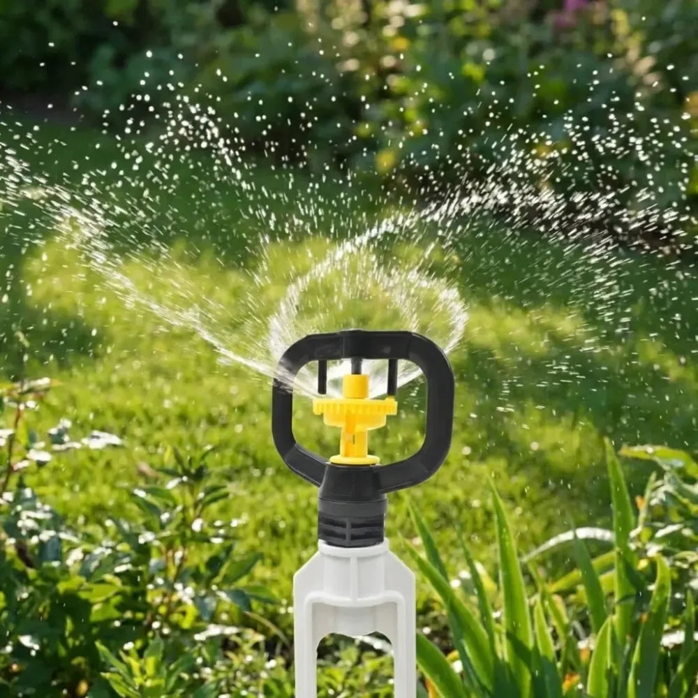 Wide-coverage rotating garden sprinkler