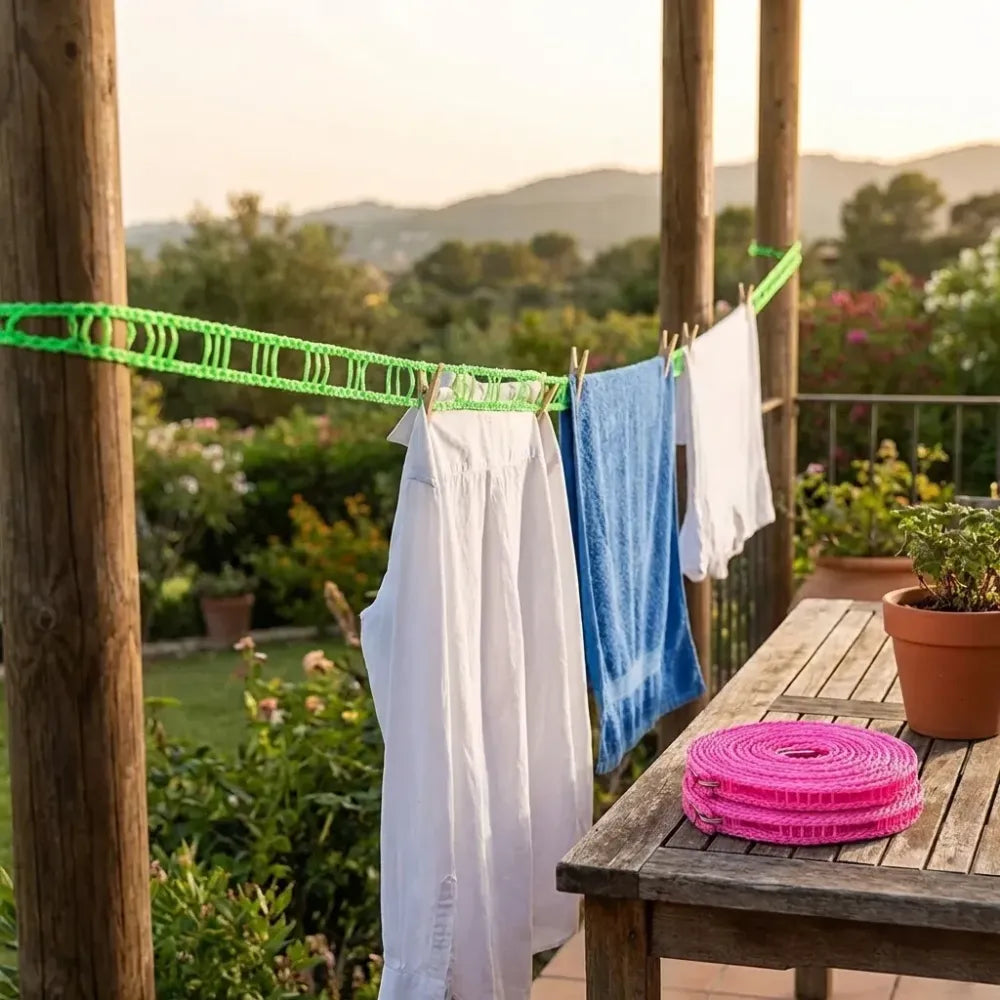 Windproof nylon clothesline – pack of 2