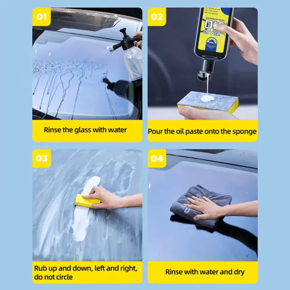 Windshield oil film remover - car and bike accessories