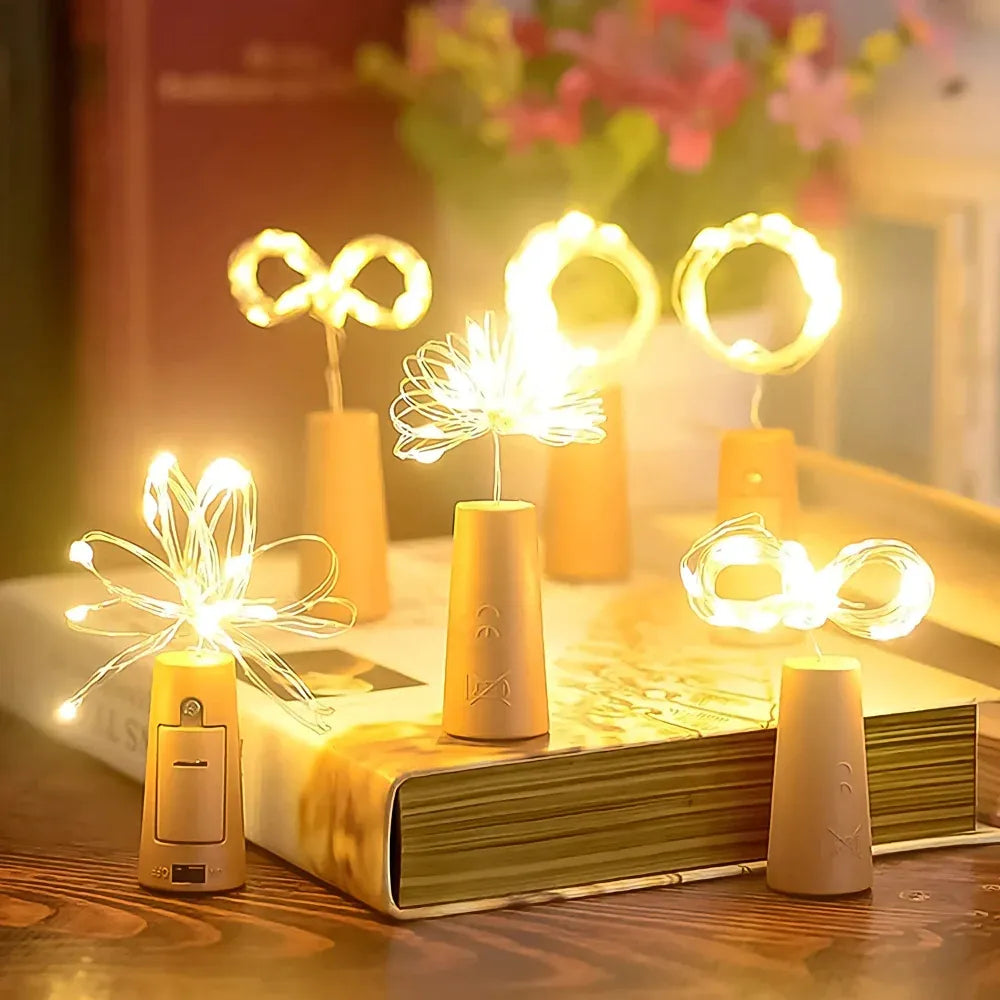 Wine bottle cork lights - home improvement