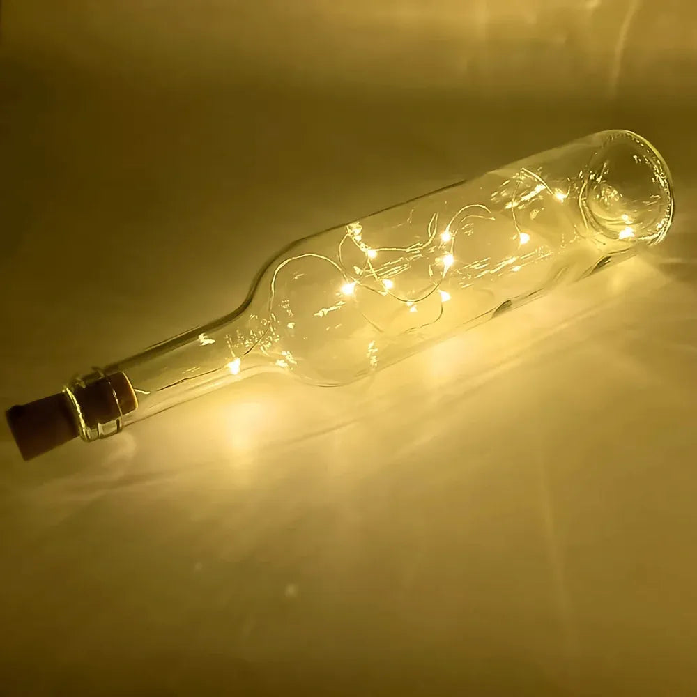Wine bottle cork lights - home improvement