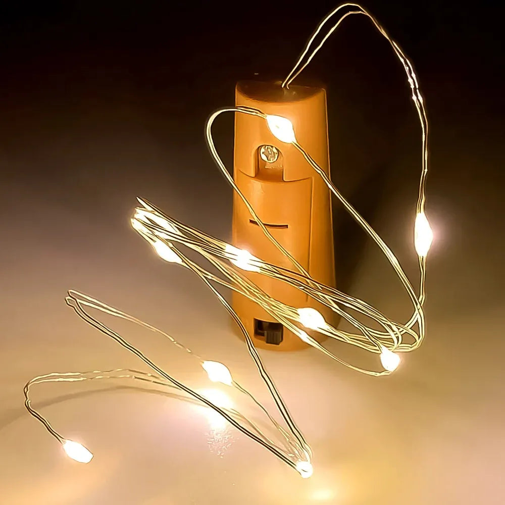 Wine bottle cork lights - home improvement