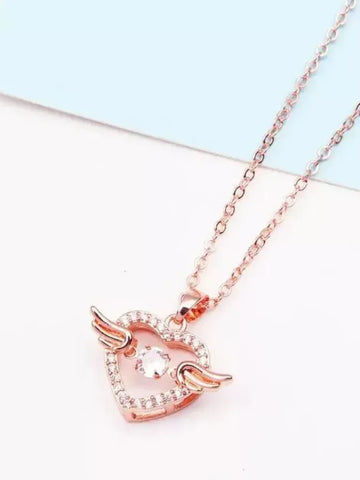 Winged Heart Alloy Necklace