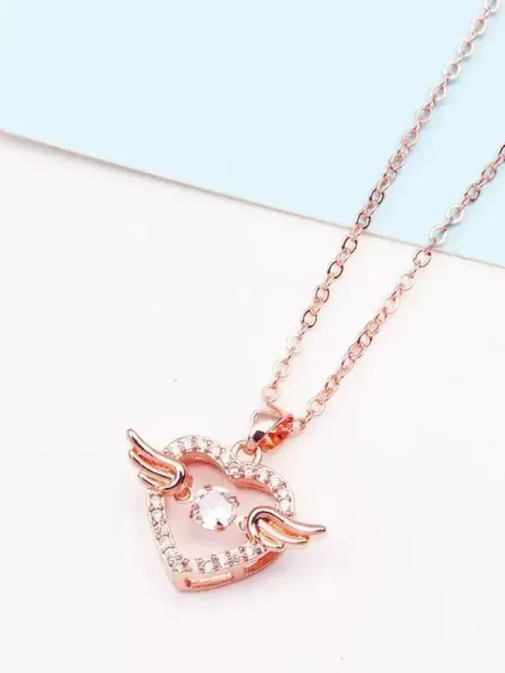 Winged Heart Alloy Necklace