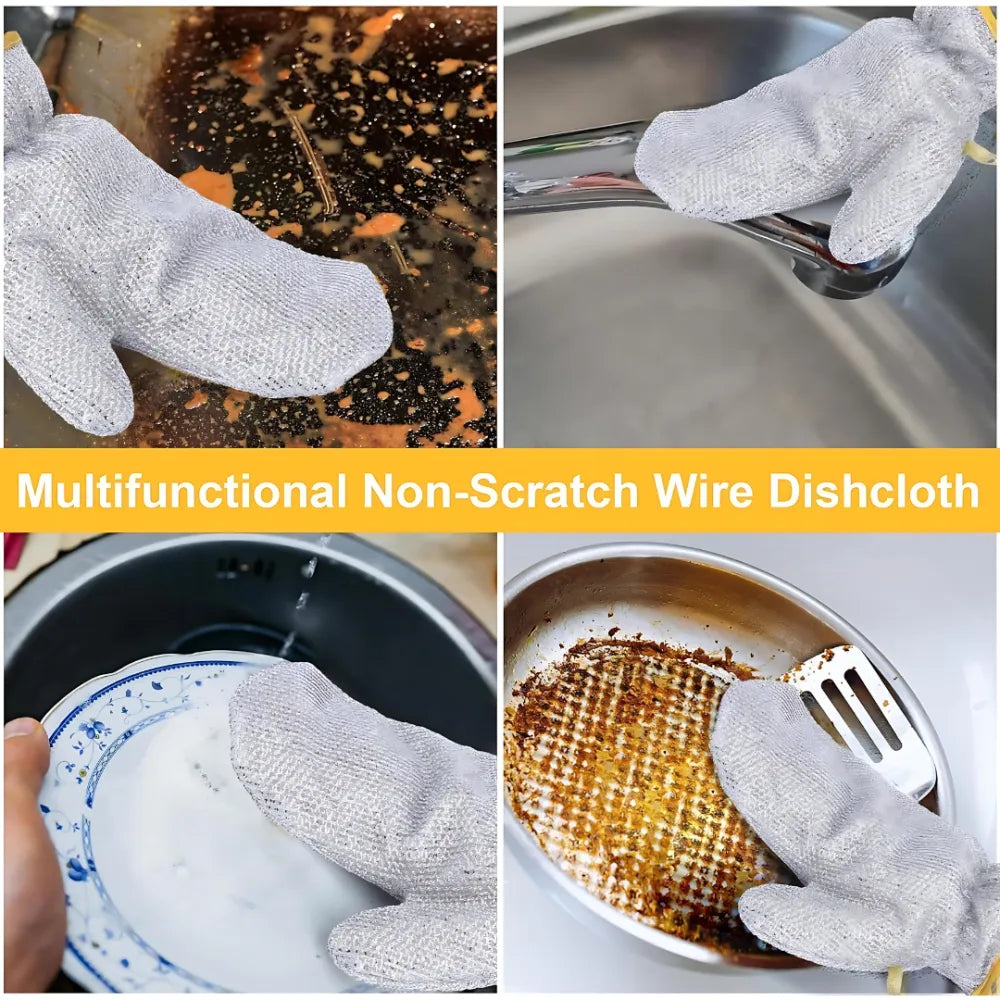Wire dishwashing gloves (pack of 2)
